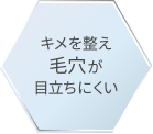 キメを整え毛穴が目だちにくい