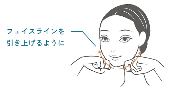 フェイスラインを引き上げる画像