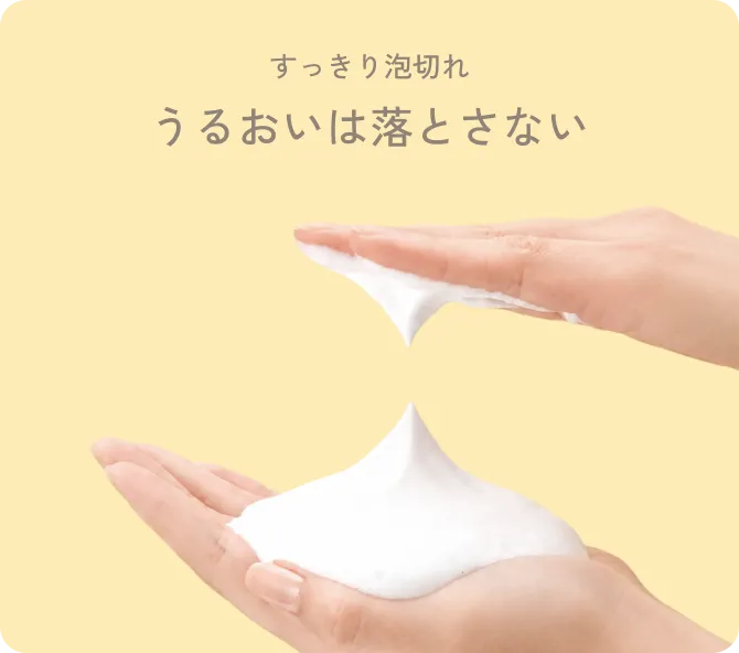 すっきり泡切れ うるおいは落とさない